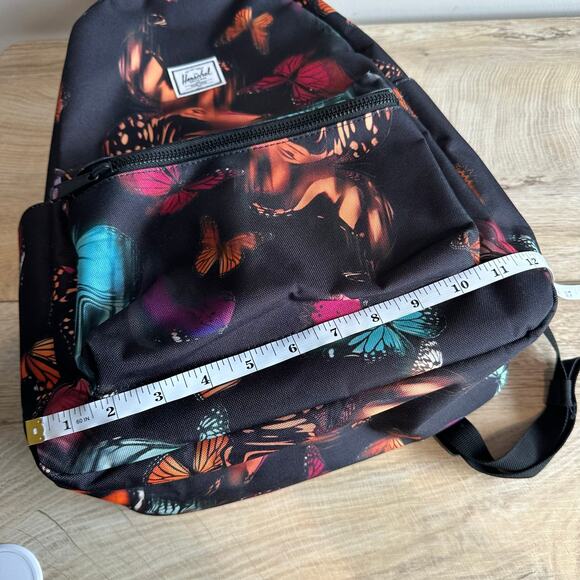 Hershel Supply Co. Nova Mid Volume Backpack Black Multicolored Butterflies - Picture 11 of 11
